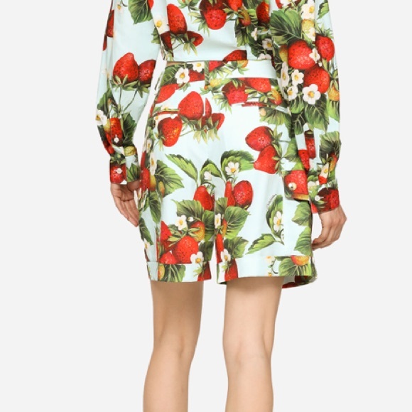 DOLCE & GABBANA STRAWBERRY-PRINT DRILL SHORTS - NEW WITH TAGS - Picture 11 of 12